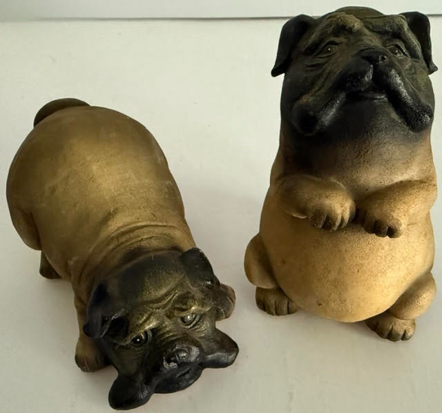 Vintage SANDICAST PUG DOG LIFE LIKE FIGURINES 5 Vintage SANDICAST PUG DOG LIFE LIKE FIGURINES 5