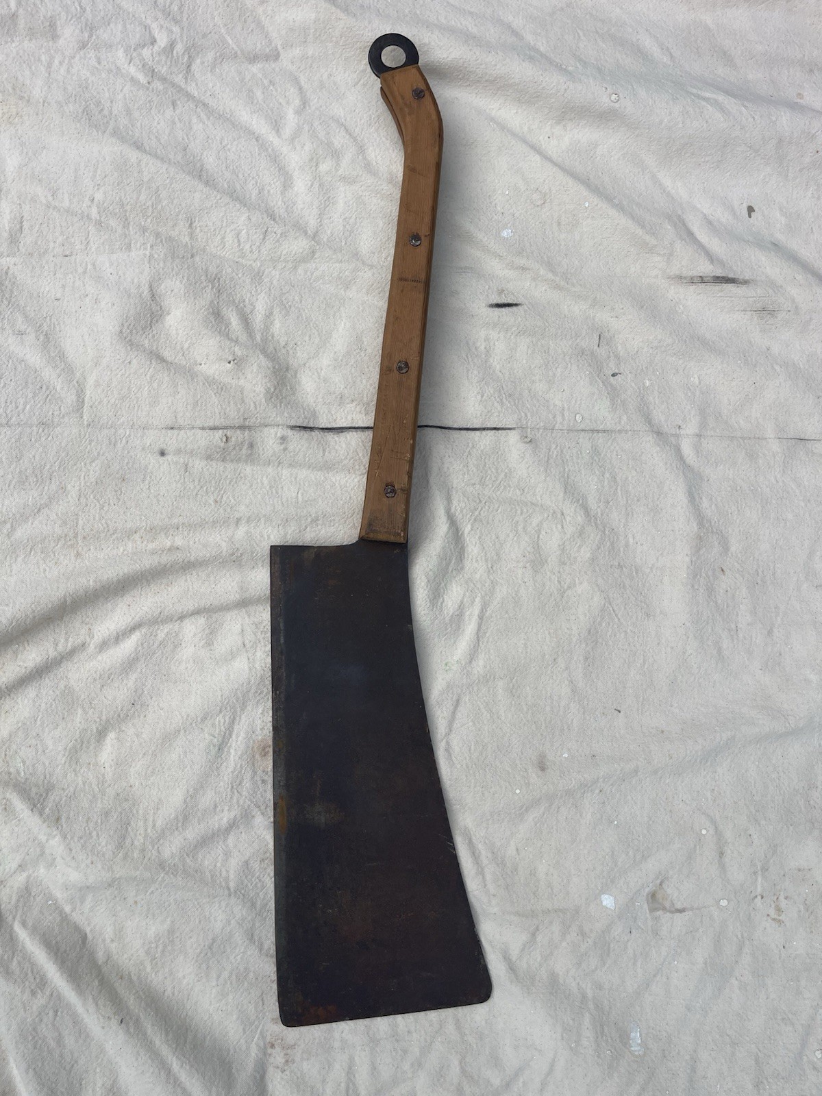 Antique Huge Foster Bros Hog Splitter Butcher Meat Cleaver Cutlery Knife 33 1/2”