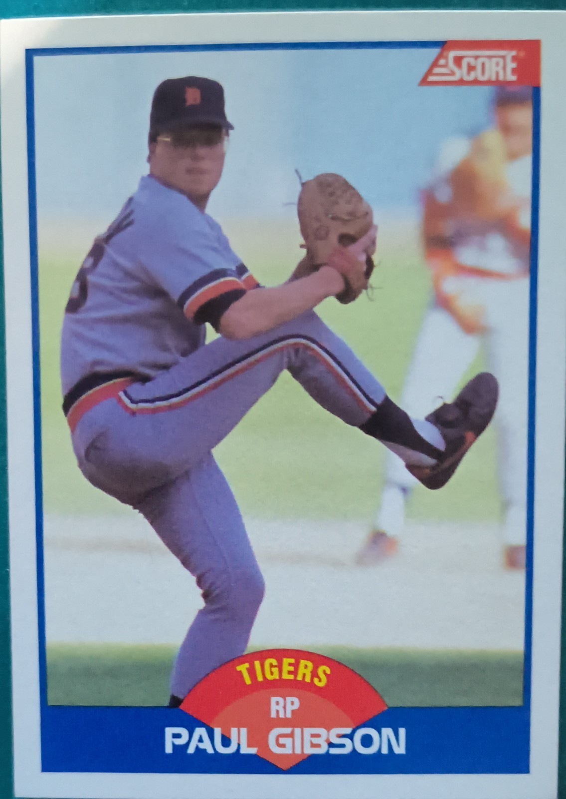 1989 Score - Paul Gibson #595 Hand on Crotch in Background 1989 Score - Paul Gibson #595 Hand on Crotch in Background