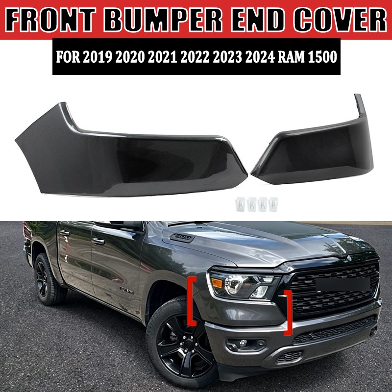 Granite Crystal For 2019-2024 Dodge Ram 1500 Front Bumper End Filler Panel Cover