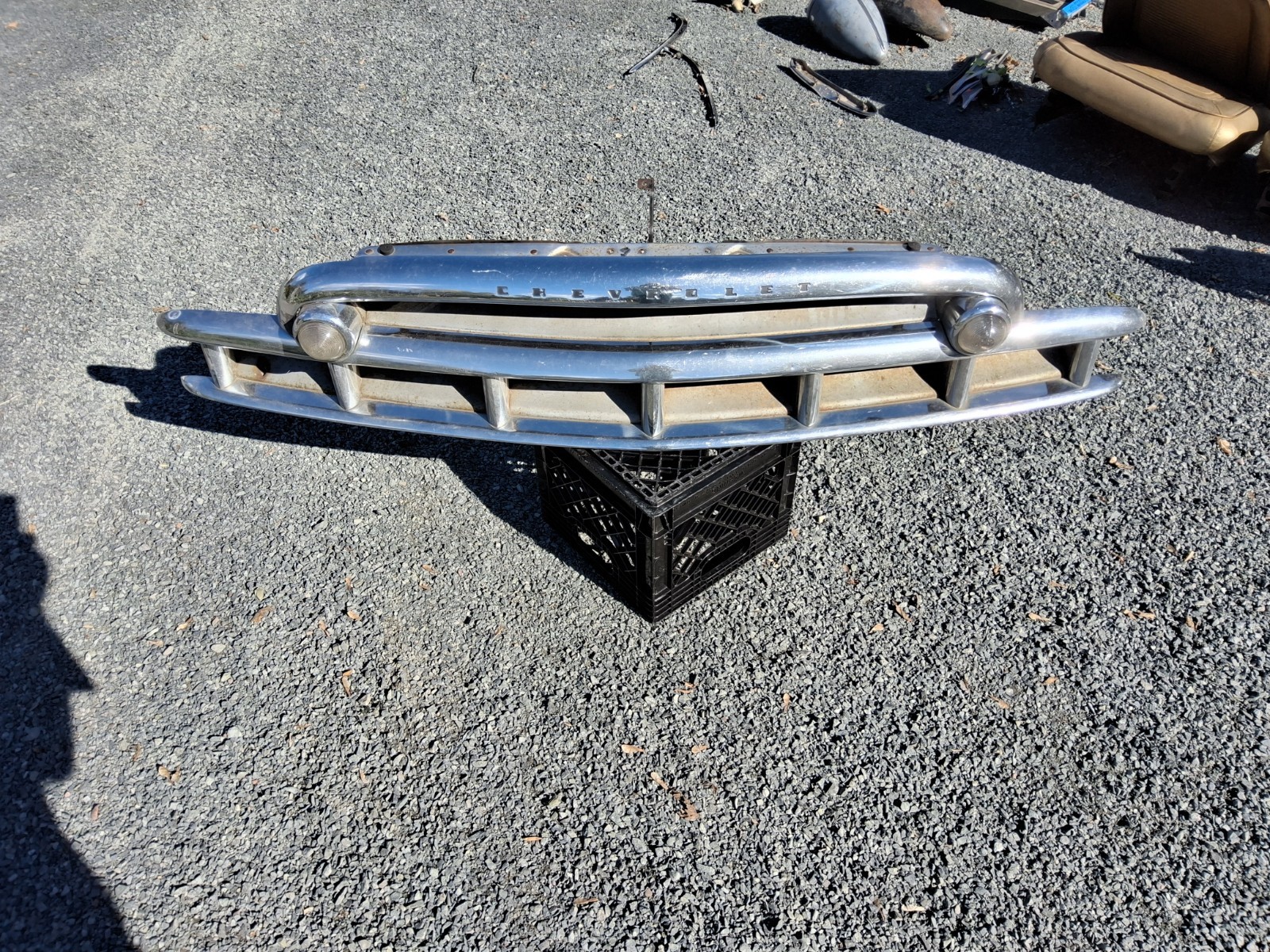 1949 1950 Chevrolet grill shell nice and straight And Clean 