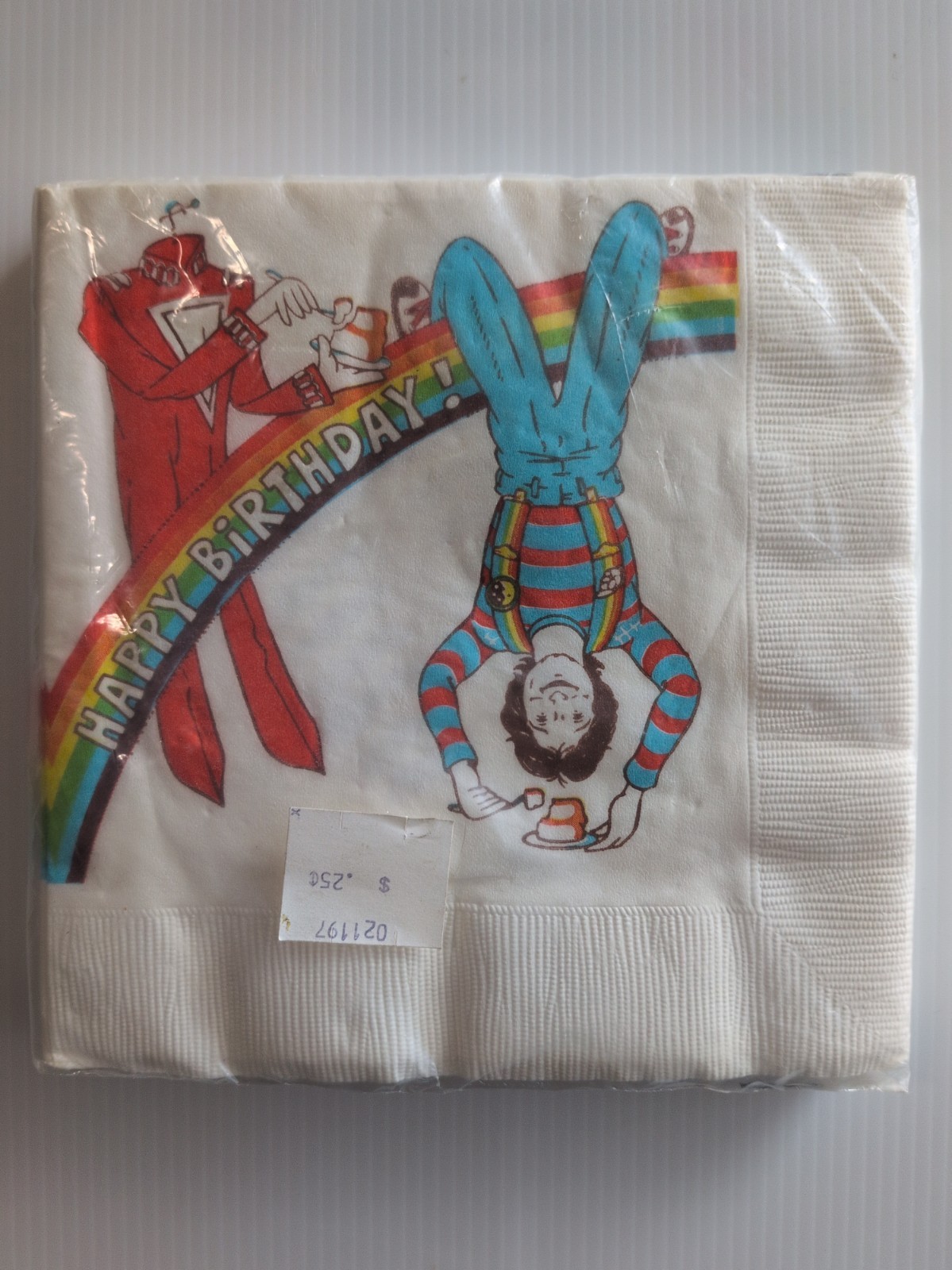 Vintage 1979 Mork & Mindy Birthday Napkins 16 Sealed Robin Williams 70s Retro