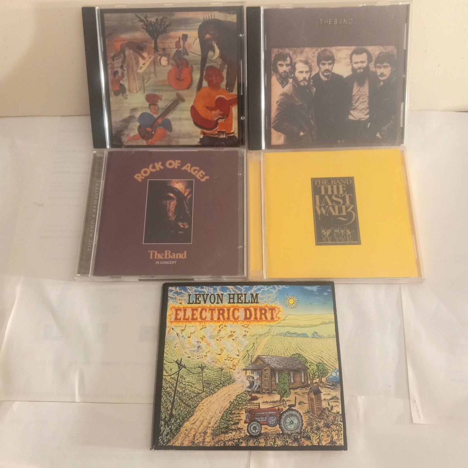 THE BAND & LEVON HELM 5 CD Lot (VG+) Big Pink The Last Waltz Electric Dirt+More