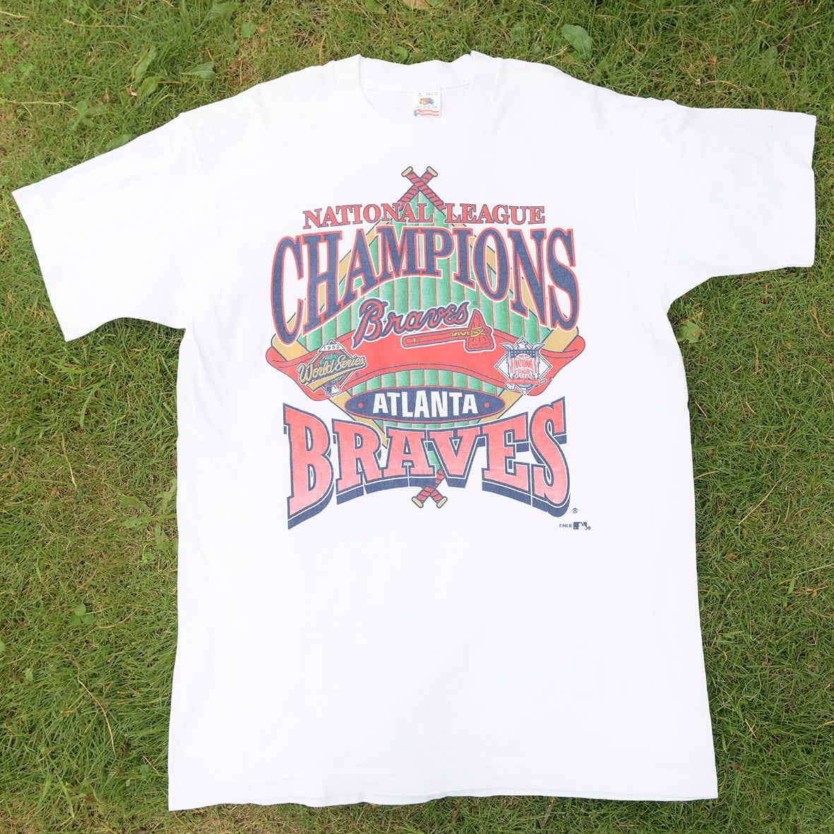 1992 MLB National League Champion Atlanta Braves T-shirt Short Sleeve HN6957