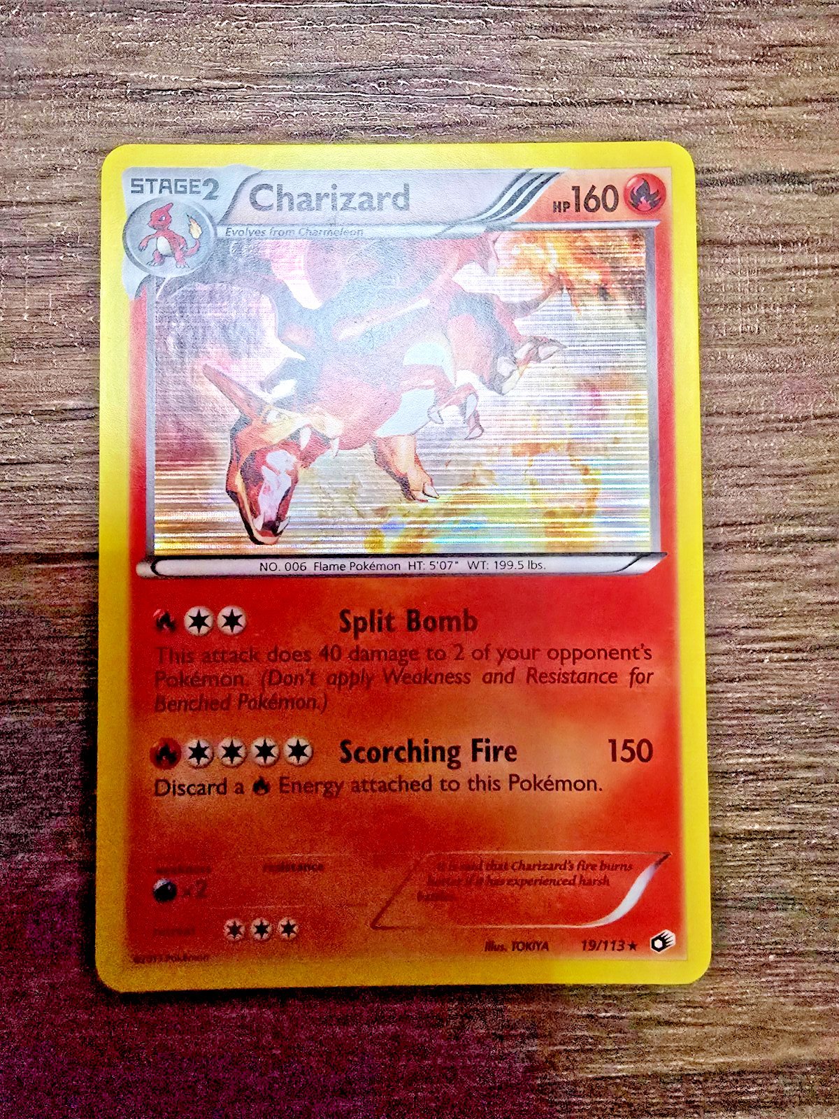 Pokemon TCG - Charizard - 19/113 - Holo Rare - Legendary Treasures - NM