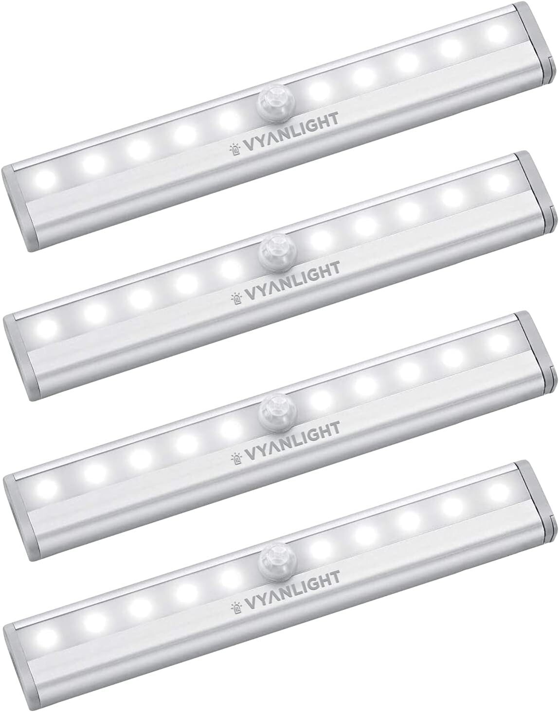 Under Cabinet Lights, 10 LED Motion Sensor Closet Lights, Wireless - 4 Pack