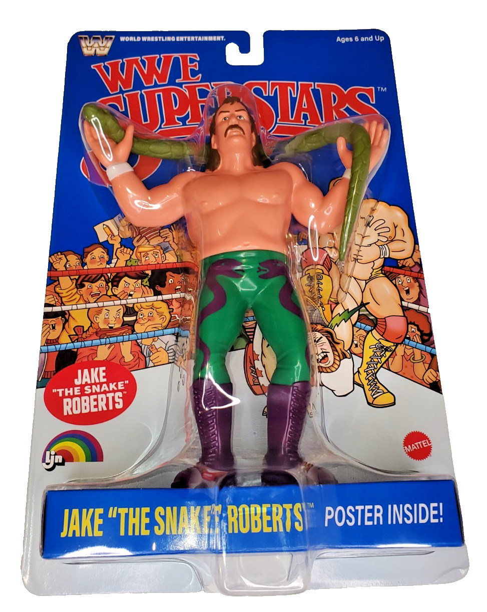 2026 WWE WWF LJN Superstars Card Jake The Snake Roberts Wrestling Figure Mattel