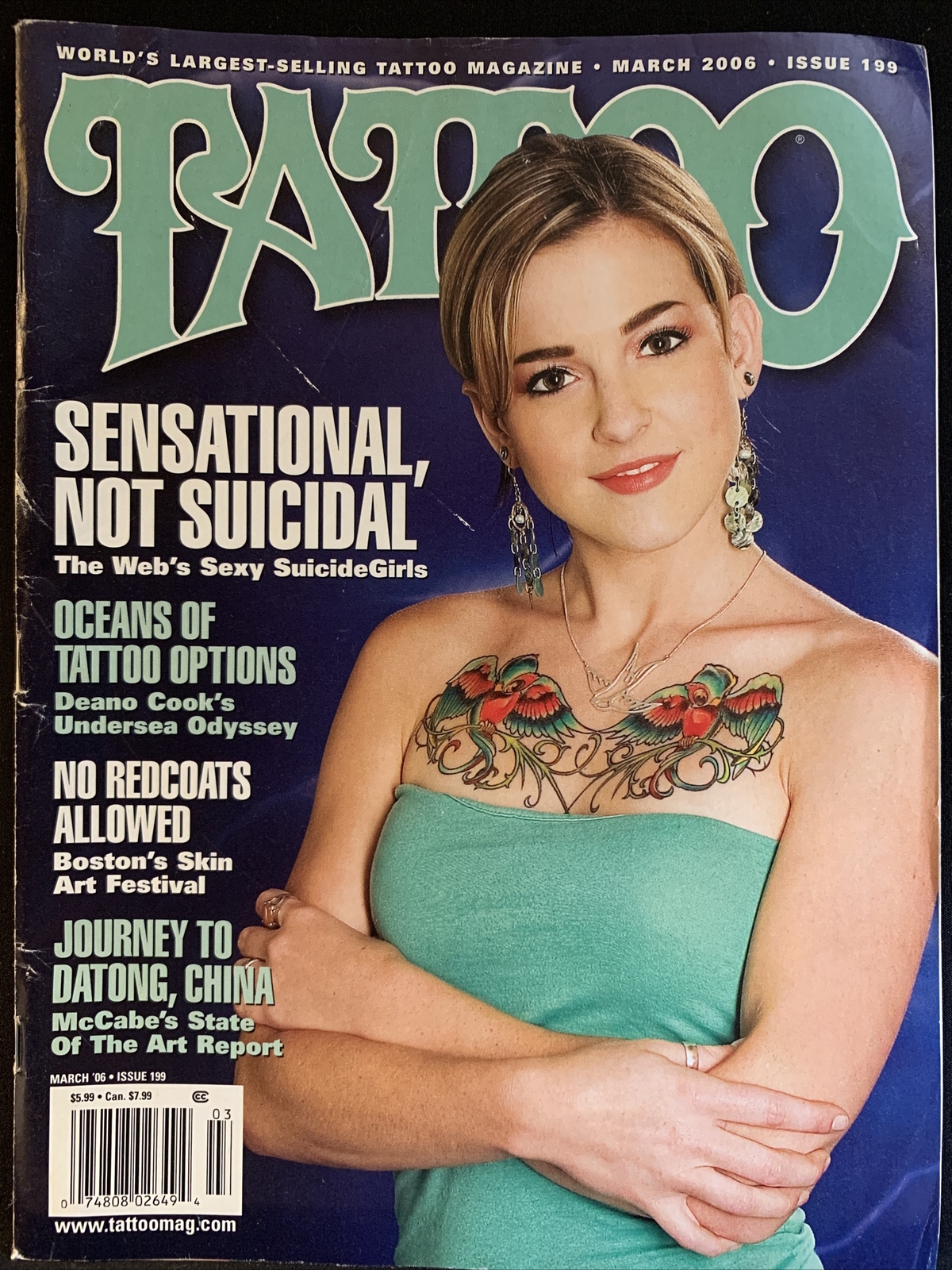 Tattoo Magazine Issue No # 199 March 2006 Suicide Girls