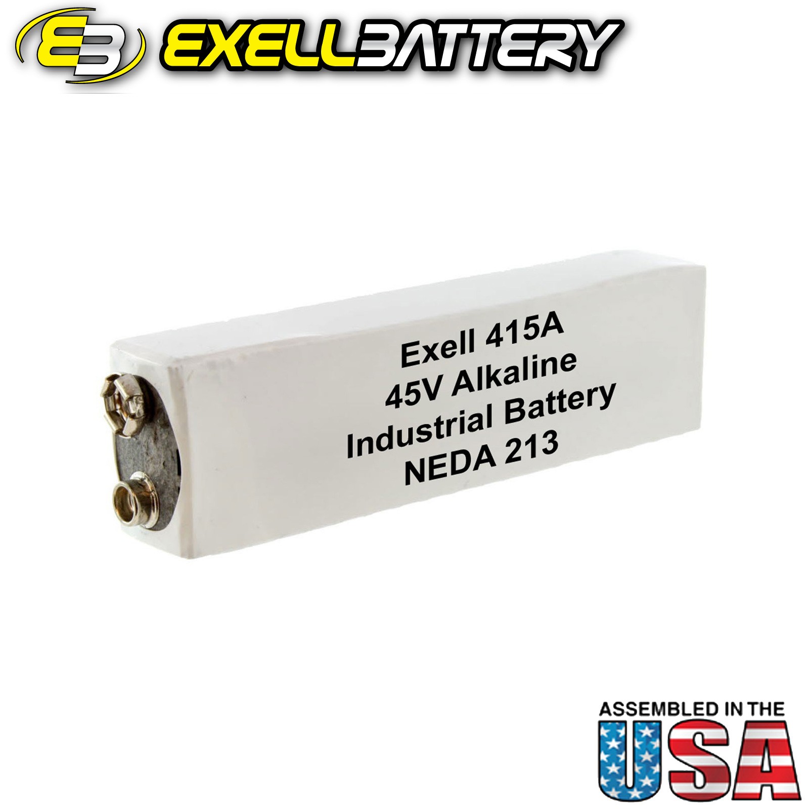 Exell Battery 415A for Auto Alarms, Bar Code Scanners, Volt-Ohm Meters