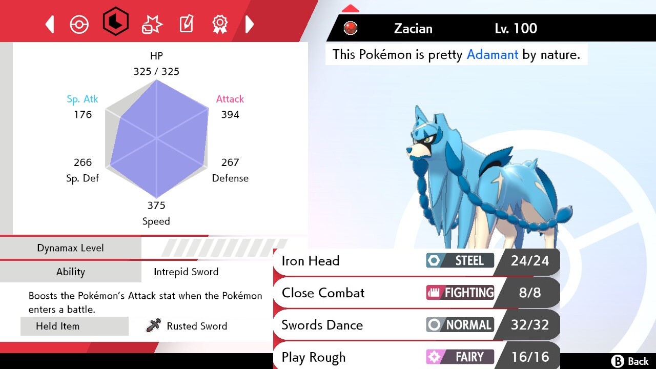 Pokemon Sword and Shield 6iv Shiny Zacian - FAST DELIVERY Pokemon Sword and Shield 6iv Shiny Zacian - FAST DELIVERY