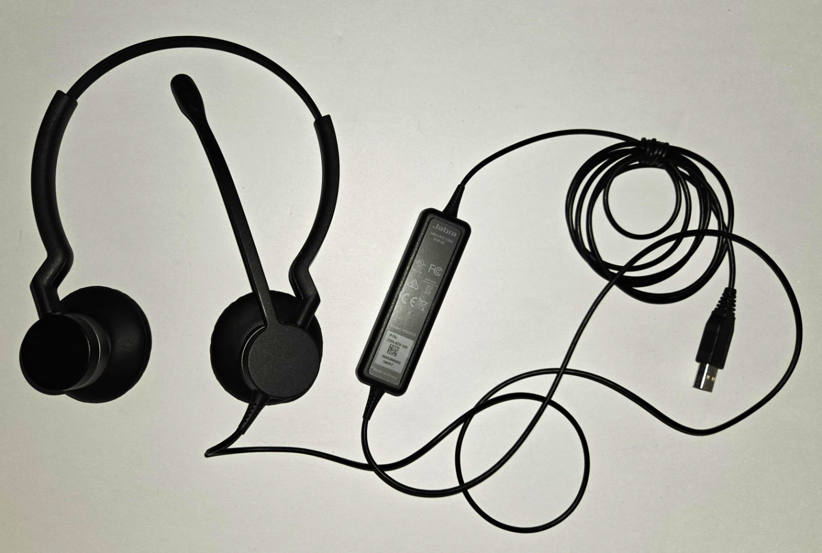 Jabra BIZ 2300 USB UC Dual Ear Wired Headset Black Mute/Volume Controls Jabra BIZ 2300 USB UC Dual Ear Wired Headset Black Mute/Volume Controls