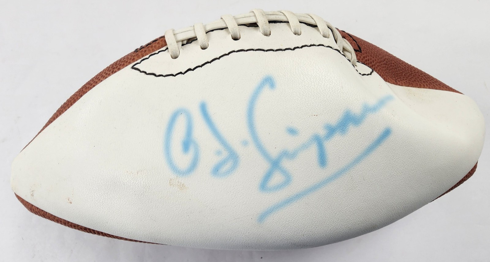 Vintage O.J. Simpson Autographed Signed Wilson Official NFL Football White Panel