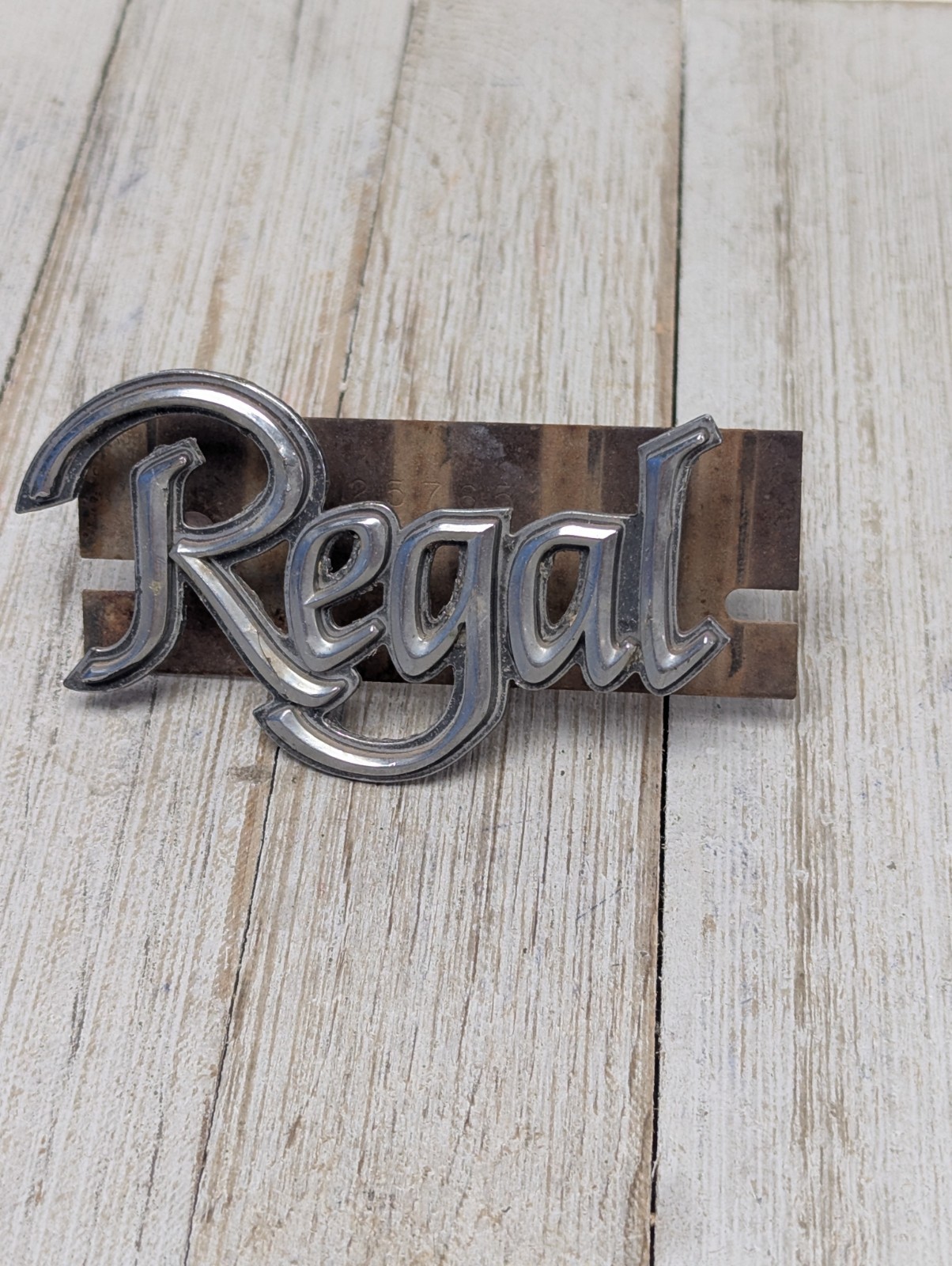 Vtg 1978-1983 Buick Regal Car Nameplate Emblem Badge With Backing Plate Vtg 1978-1983 Buick Regal Car Nameplate Emblem Badge With Backing Plate