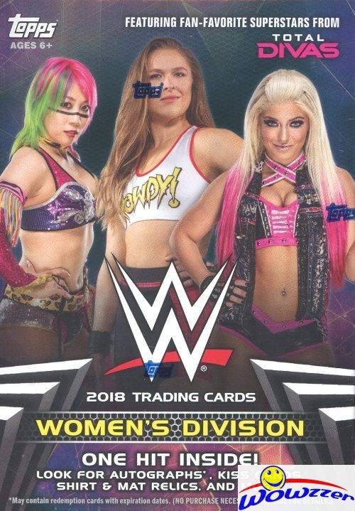 2018 Topps WWE Women’s Division EXCLUSIVE HUGE Factory Sealed Blaster Box-HIT 