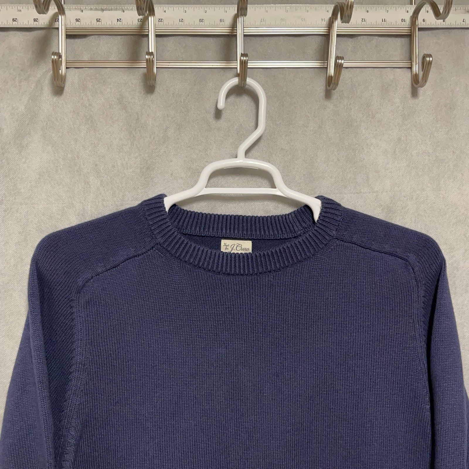 NWOT J Crew Sweater Men XL Blue Nordic Oarsmen Grandpa Fisherman Heavy Crew Neck