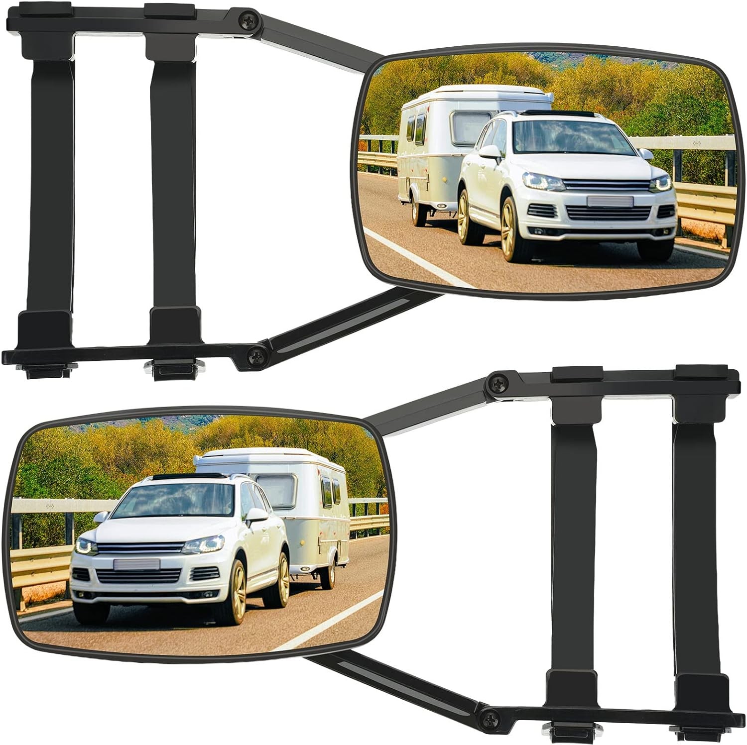 Frienda 2 Pcs Towing Mirrors Extenders Trailer Universal Clip-on large, black Frienda 2 Pcs Towing Mirrors Extenders Trailer Universal Clip-on large, black