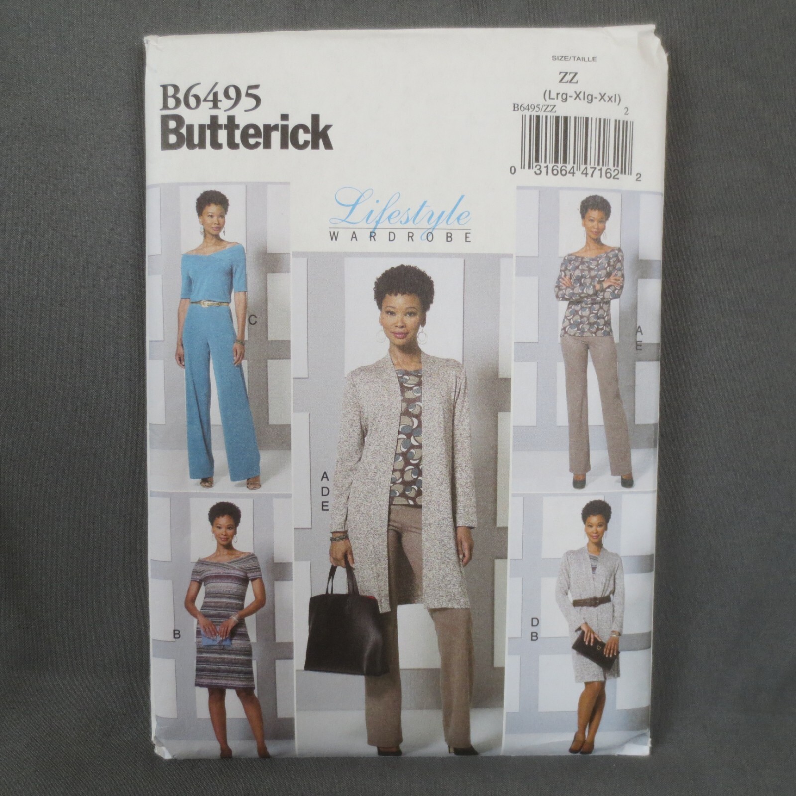 Butterick Sewing Pattern B6495 Misses Top Dress Jacket Jumpsuit Pants L - XXL