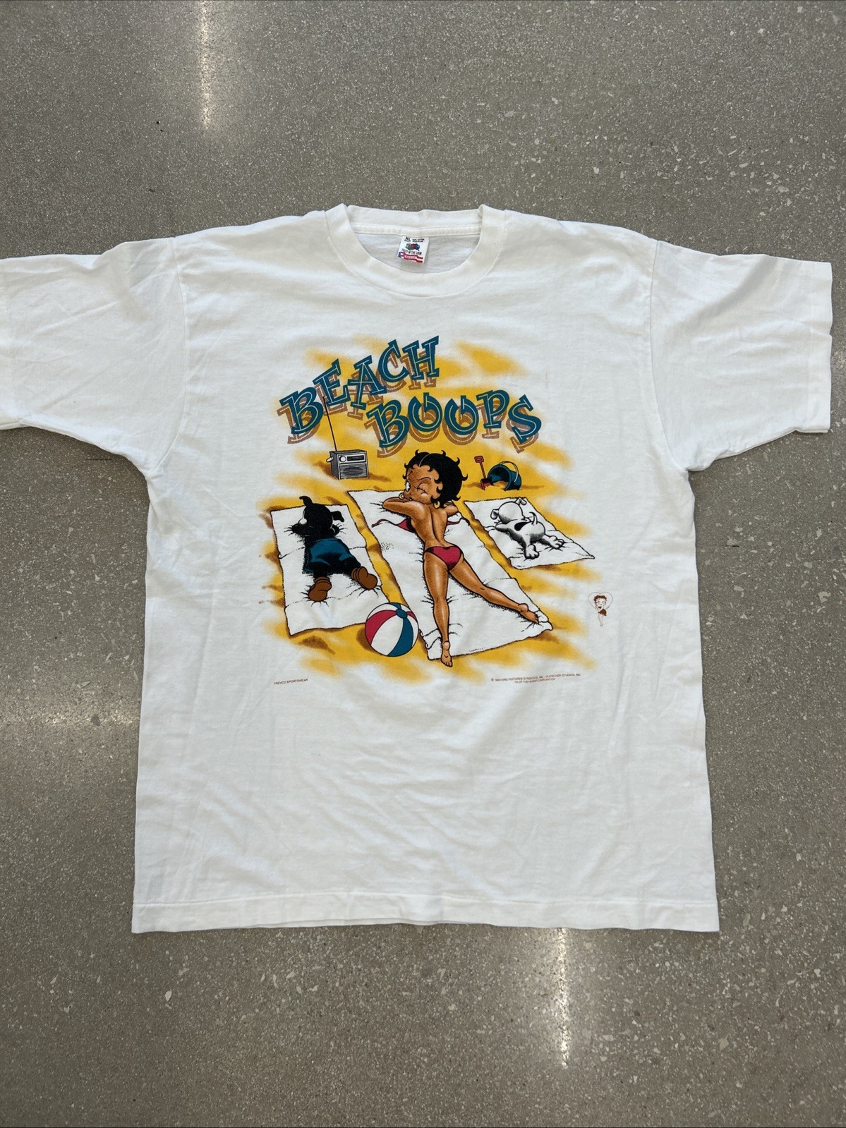 Vintage Betty Boop 1994  Beach Boops Rare  Tshirt Size XL