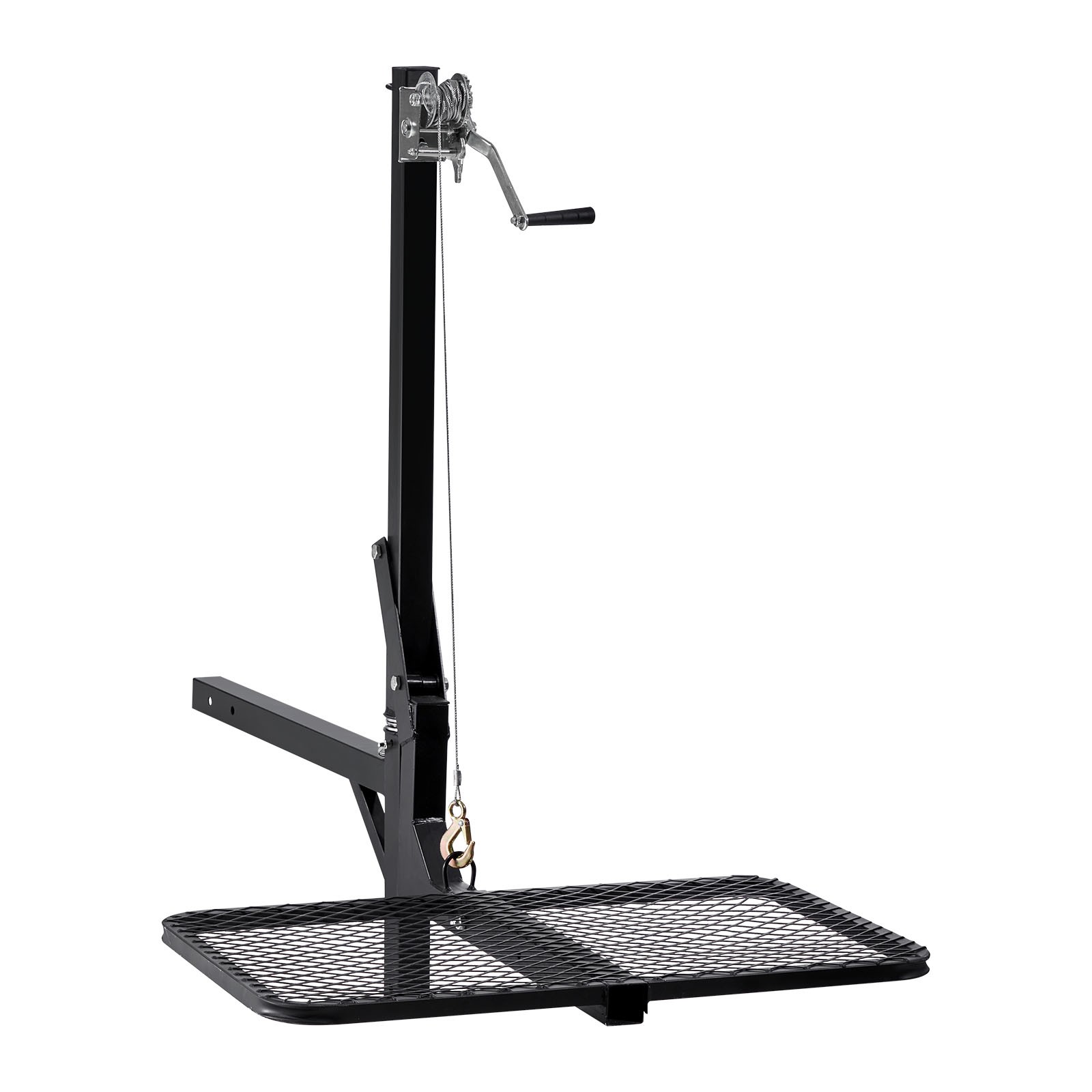 Uimoso Hitch-Mounted Deer Hoist with Lift System Platform, 300 lb Game Winch
