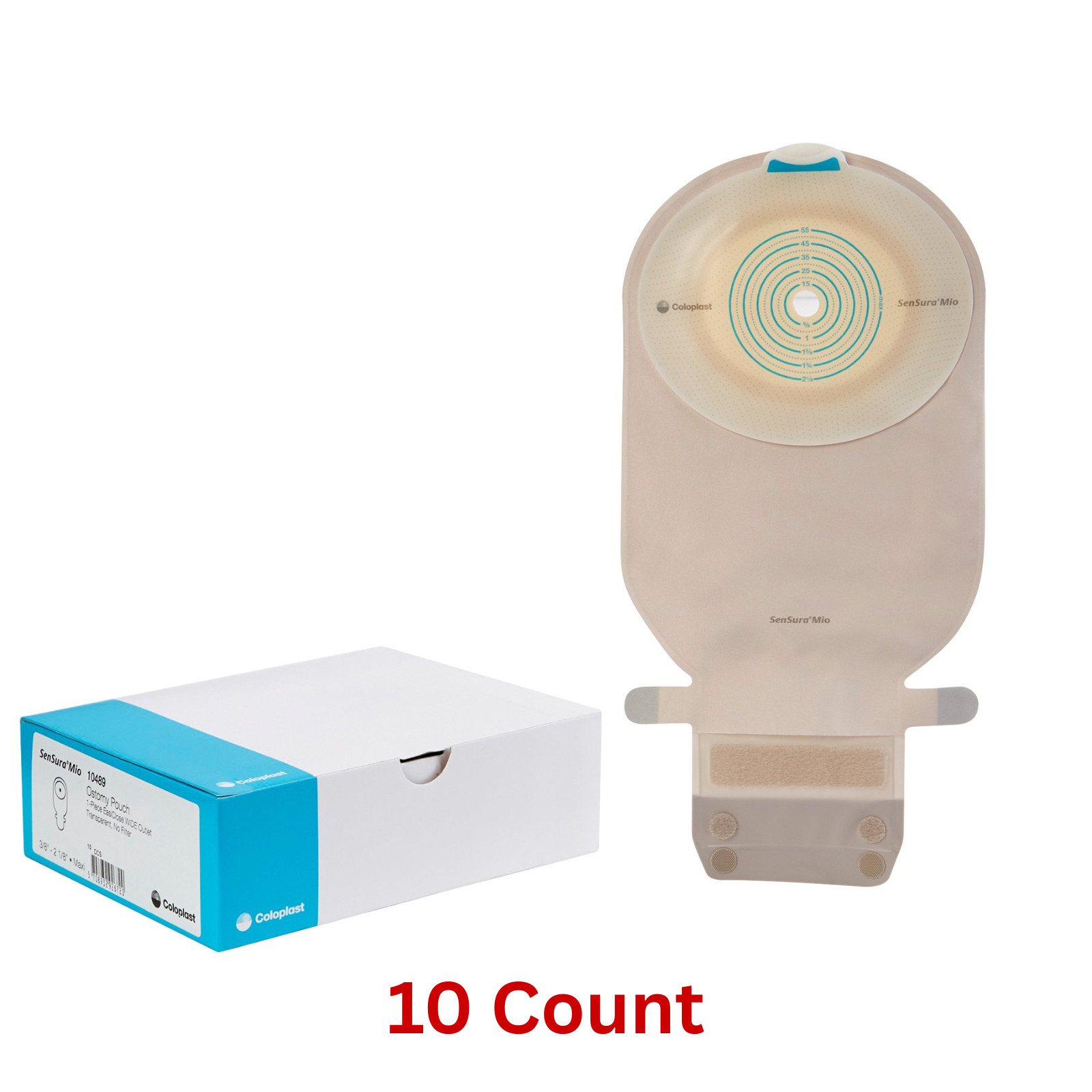 SenSura Mio Ostomy Pouch 3/8 to 2-1/8 Inch Stoma 1pc System 10 Ct 10489 EXP 27 SenSura Mio Ostomy Pouch 3/8 to 2-1/8 Inch Stoma 1pc System 10 Ct 10489 EXP 27