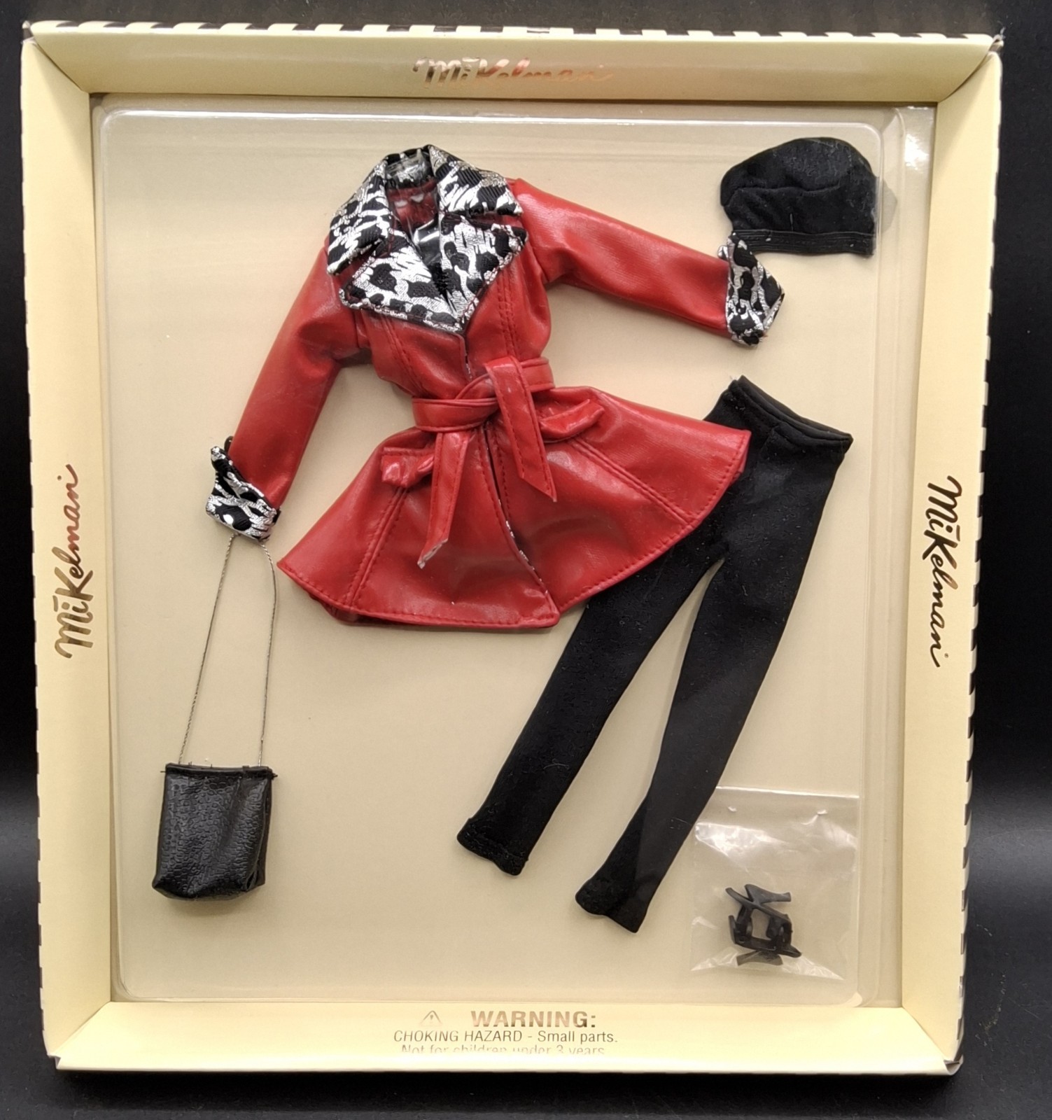 Vtg Mikelman Paul David Red & Animal Print Jacket & Leggins Outfit #MIK-G01