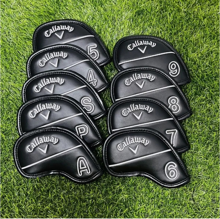 9PCS Golf Iron Headcovers for Callaway Club Head Covers Caps 4-9 PAS Black 9PCS Golf Iron Headcovers for Callaway Club Head Covers Caps 4-9 PAS Black