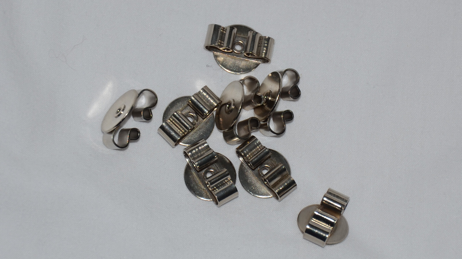 Vintage 8pc Silver Flat Back Bolo Bola Slides Vintage 8pc Silver Flat Back Bolo Bola Slides