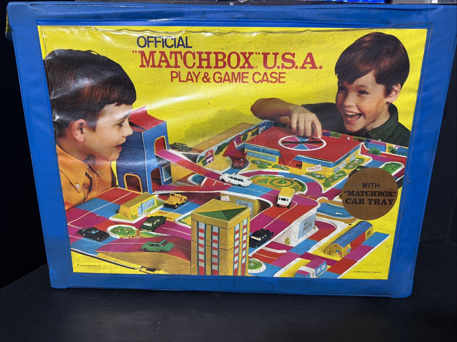 RARE Vintage 1969 Lesney Matchbox Official Matchbox USA Play & Game Case