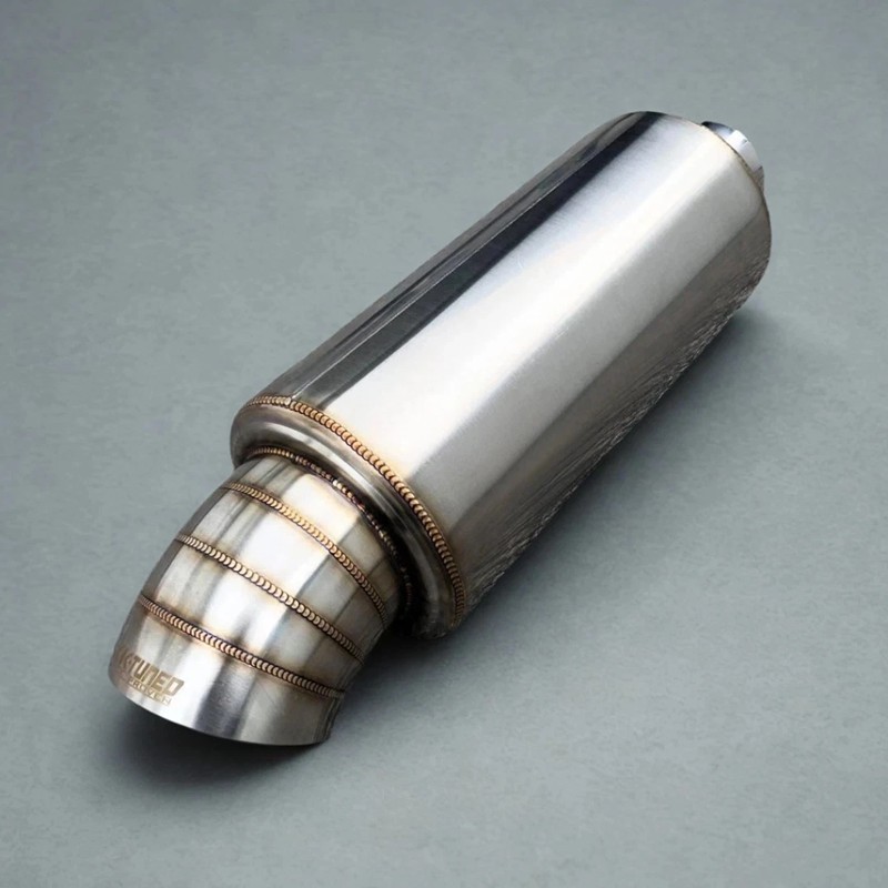 K-Tuned Turndown Universal Muffler 304 Stainless Steel Alloy In 2.5 K-Tuned Turndown Universal Muffler 304 Stainless Steel Alloy In 2.5