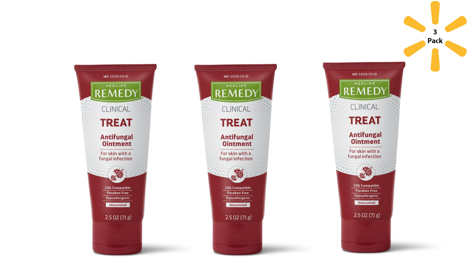 Medline Remedy Clinical Antifungal Ointment 2.5oz, 3 Pack- MSC092625 Medline Remedy Clinical Antifungal Ointment 2.5oz, 3 Pack- MSC092625