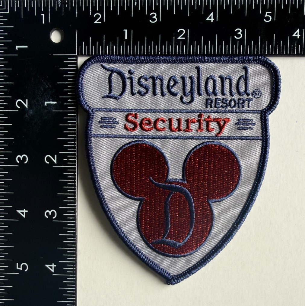Disneyland Security EMBROIDERED novelty patch - hook & loop backing (FULL SIZE)