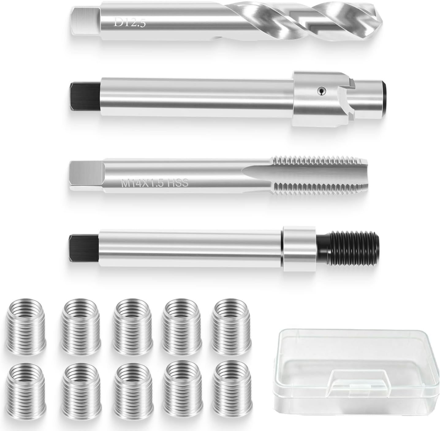 M12x1.5X16.2MM Thread Repair Kit with 10PCS Stainless Steel Insert M12x1.5X16.2MM Thread Repair Kit with 10PCS Stainless Steel Insert