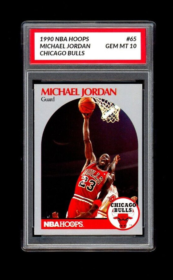 GRADED 10 1990 MICHAEL JORDAN NBA HOOPS CHICAGO BULLS #65