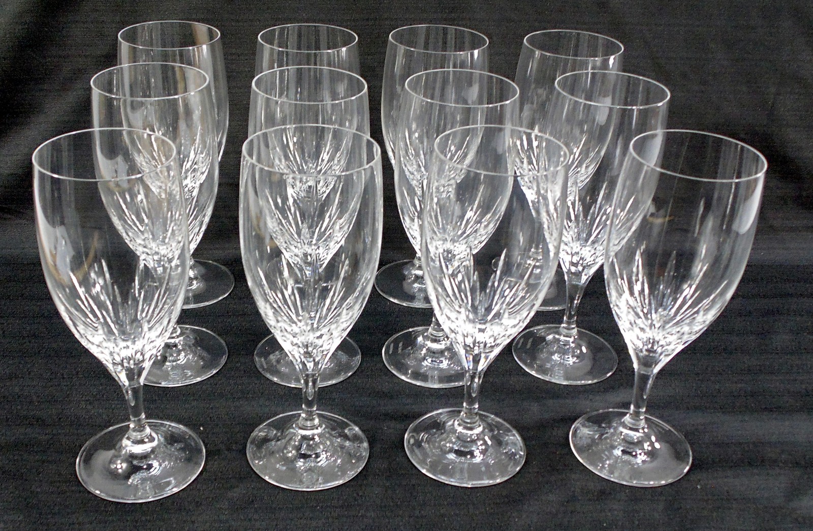 12 Vera Wang Wedgwood Duchesse Iced Beverage Goblet Crystal Glasses 8\