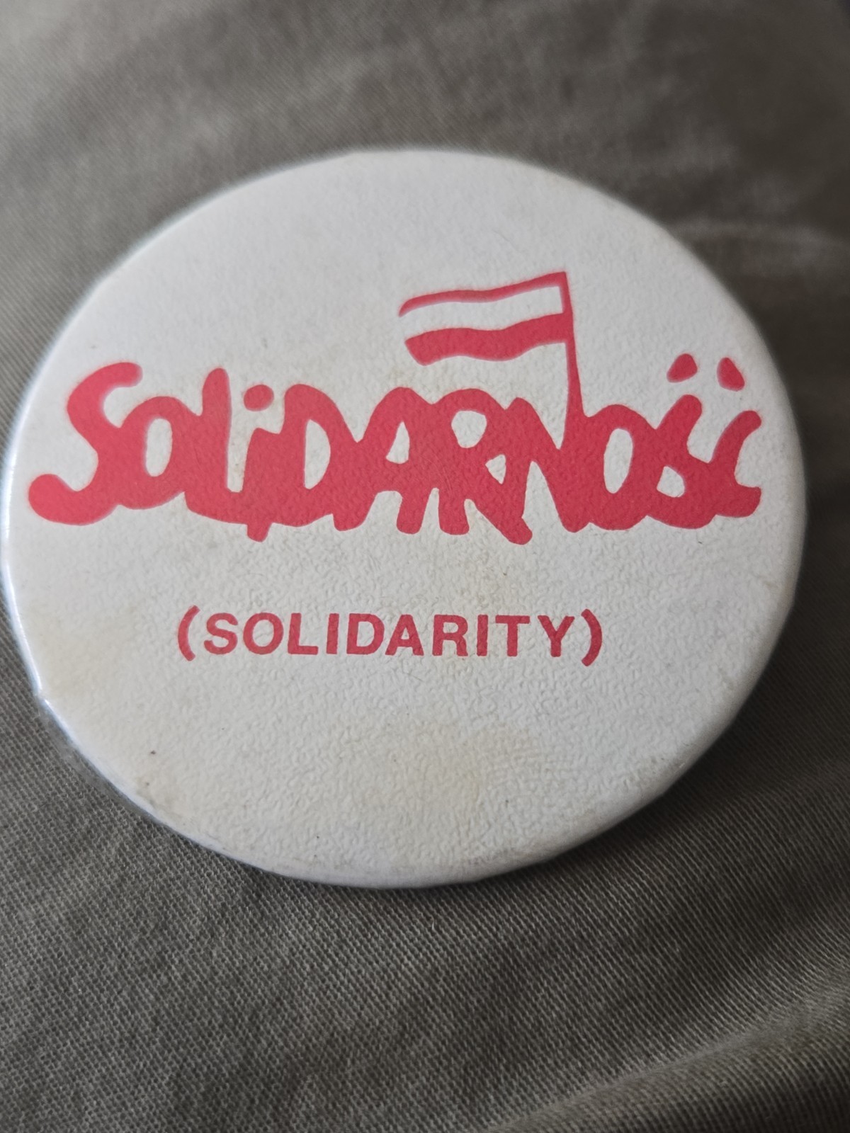Vintage Solidarnosc (Solidarity in Polish) Button Vintage Solidarnosc (Solidarity in Polish) Button