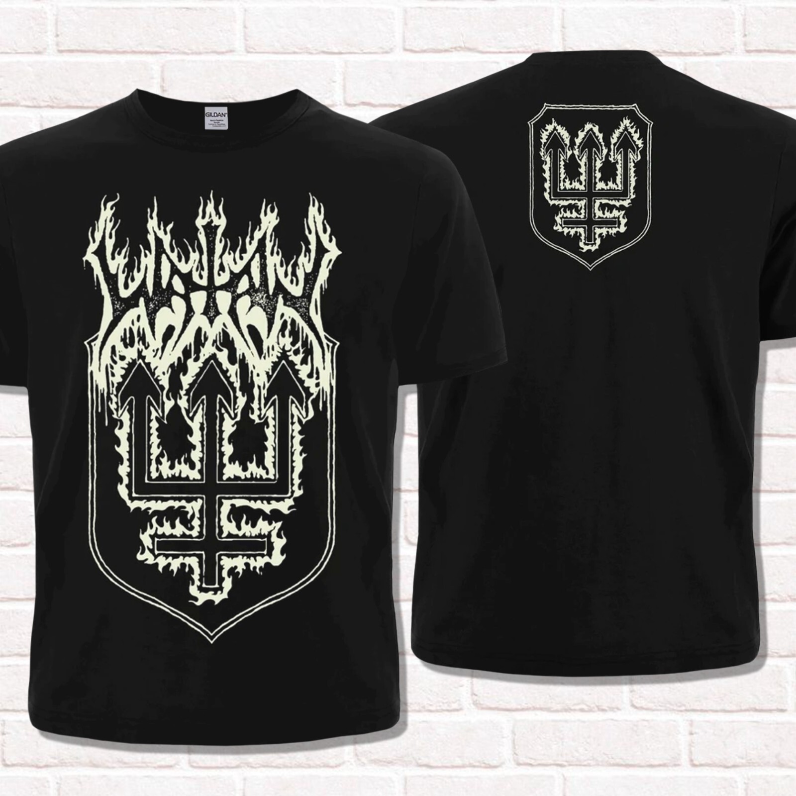 Watain logo T-Shirt. Swedish Black Metal Militia. Melodic Black Metal.