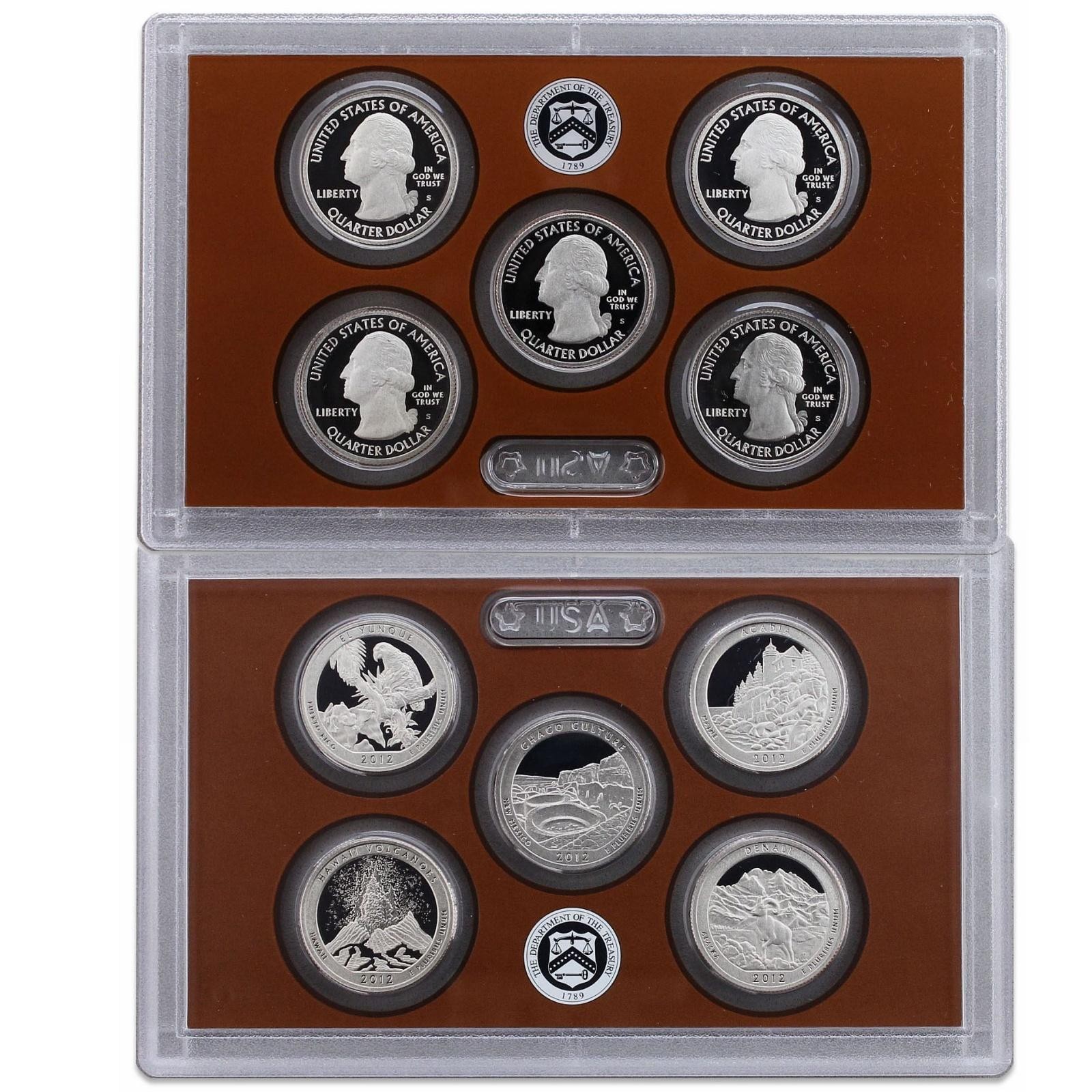 2012 S Proof Parks Quarter Set ATB Gem DCam No Box or COA 5 Coin CN-Clad US Mint 2012 S Proof Parks Quarter Set ATB Gem DCam No Box or COA 5 Coin CN-Clad US Mint