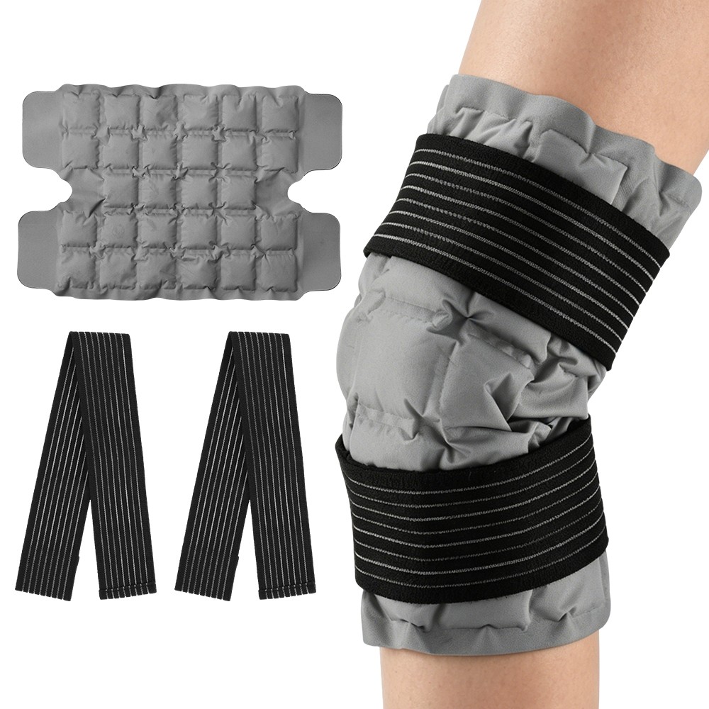 Reusable Knee Ice Pack Wrap Hot Cold Compress Therapy for Pain Relief, Swelling