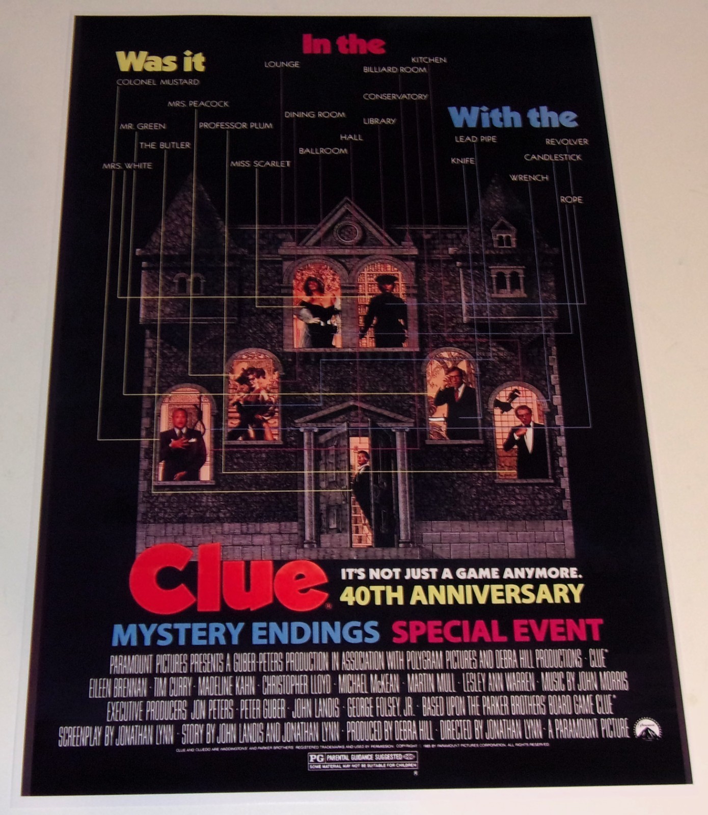 CLUE 1985 Film Poster Re-Release 2025 - 19