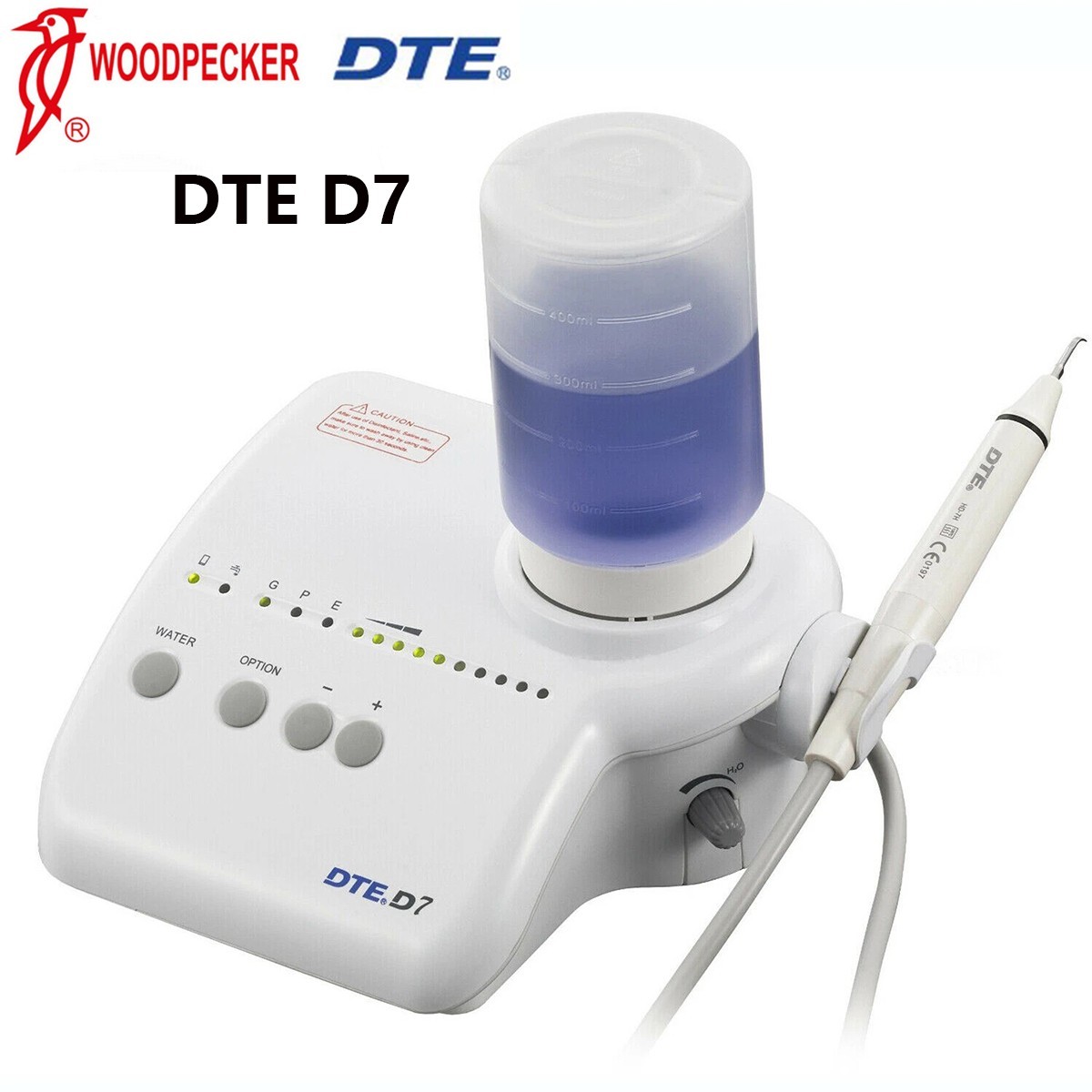 Woodpecker Dental DTE D7 Ultrasonic Piezo Scaler HD-7H Handpiece With 8 Tips
