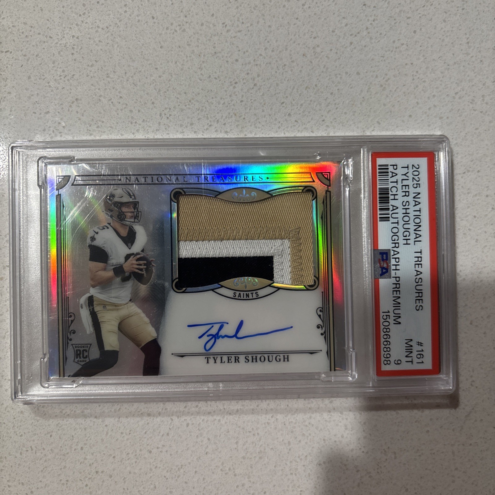 2025 Panini National Treasures True RPA Tyler Shough /35 BEST GRADE MINT 9 POP 2 2025 Panini National Treasures True RPA Tyler Shough /35 BEST GRADE MINT 9 POP 2