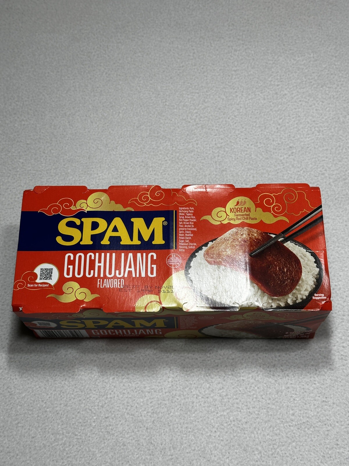 4X SPAM Gochujang NEW FLAVOR 2024 4 12oz Cans Exp 08/27 Expires 08/2027 4 Cans