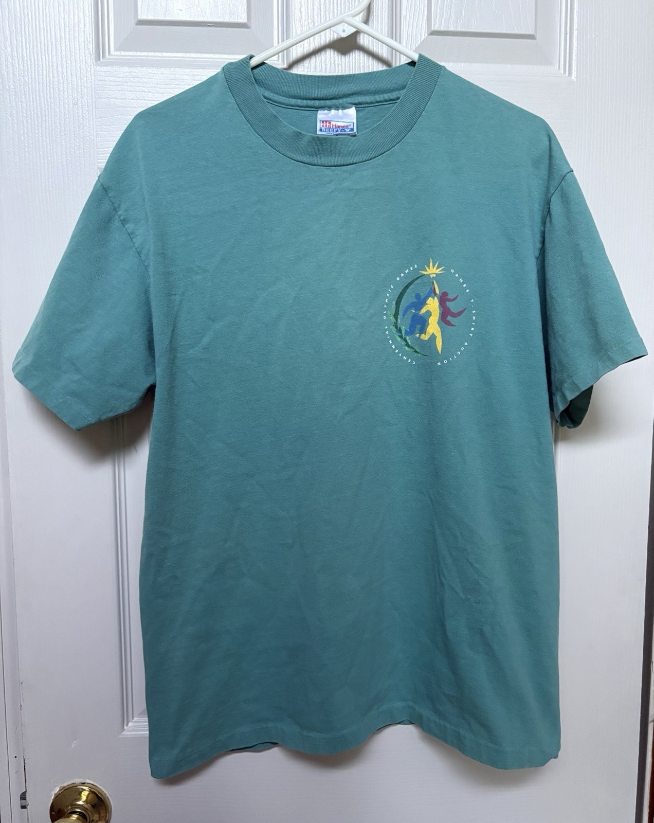 HTF Vintage 1990’s Atlanta 1996 Centennial Olympic Games Hanes T Shirt Auction L
