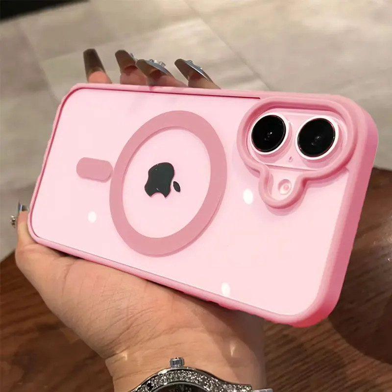 Luxury For Magsafe Transparent Case For iPhone 18 12 13 14 15 16 17 Pro Max Mini