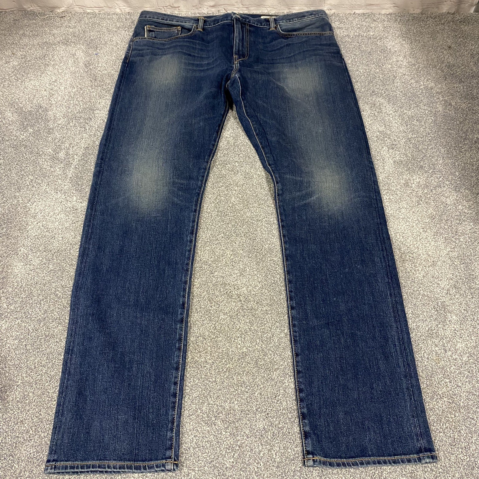 Hiroshi Kato The Pen Slim Selvedge Jeans Size 40 Mens Dark Blue Stretch Denim Hiroshi Kato The Pen Slim Selvedge Jeans Size 40 Mens Dark Blue Stretch Denim