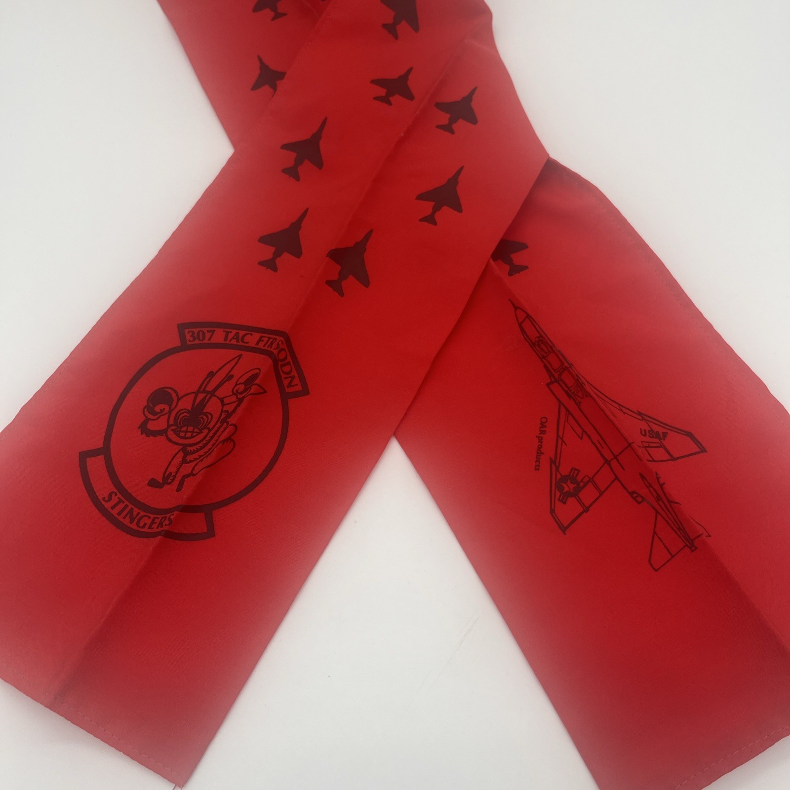 Vintage 307th Tactical Fighter Squadron Stingers F-4 Phantom USAF Pilot Scarf Vintage 307th Tactical Fighter Squadron Stingers F-4 Phantom USAF Pilot Scarf