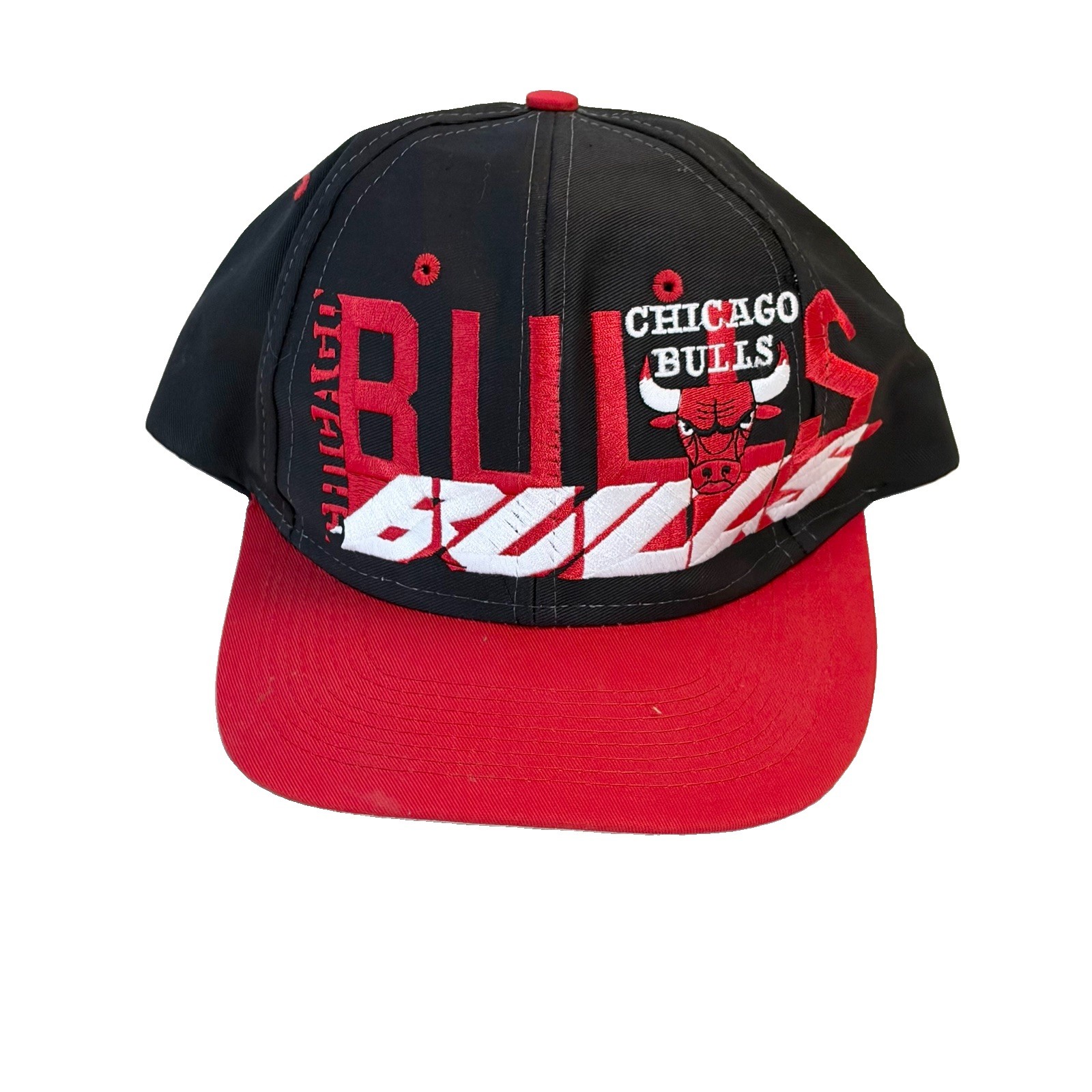 Vintage - Rare 90’s Chicago Bulls Spellout SnapBack Hat Y2K NBA Logo 7 OS Vintage - Rare 90’s Chicago Bulls Spellout SnapBack Hat Y2K NBA Logo 7 OS