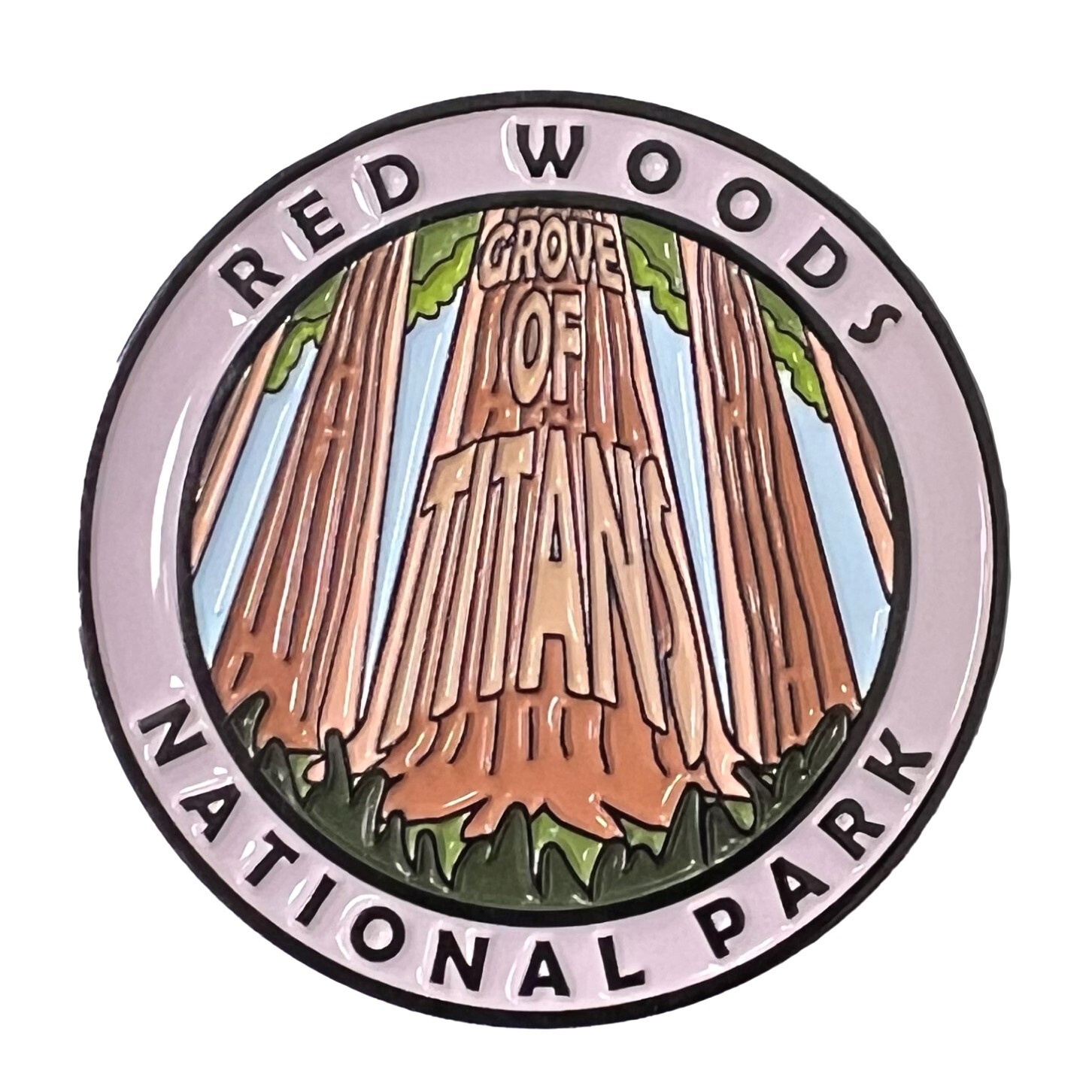 Cre8Travel Redwoods National Park Collectible Magnet - Enamel Finish 52mm NEW