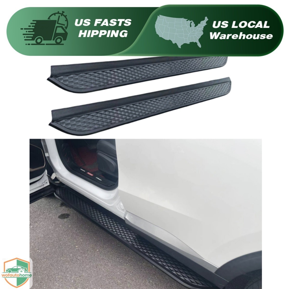A Set Running Board Fixed Pedal Side Step Fits for Mazda TC CX-9 CX9 2016-2024