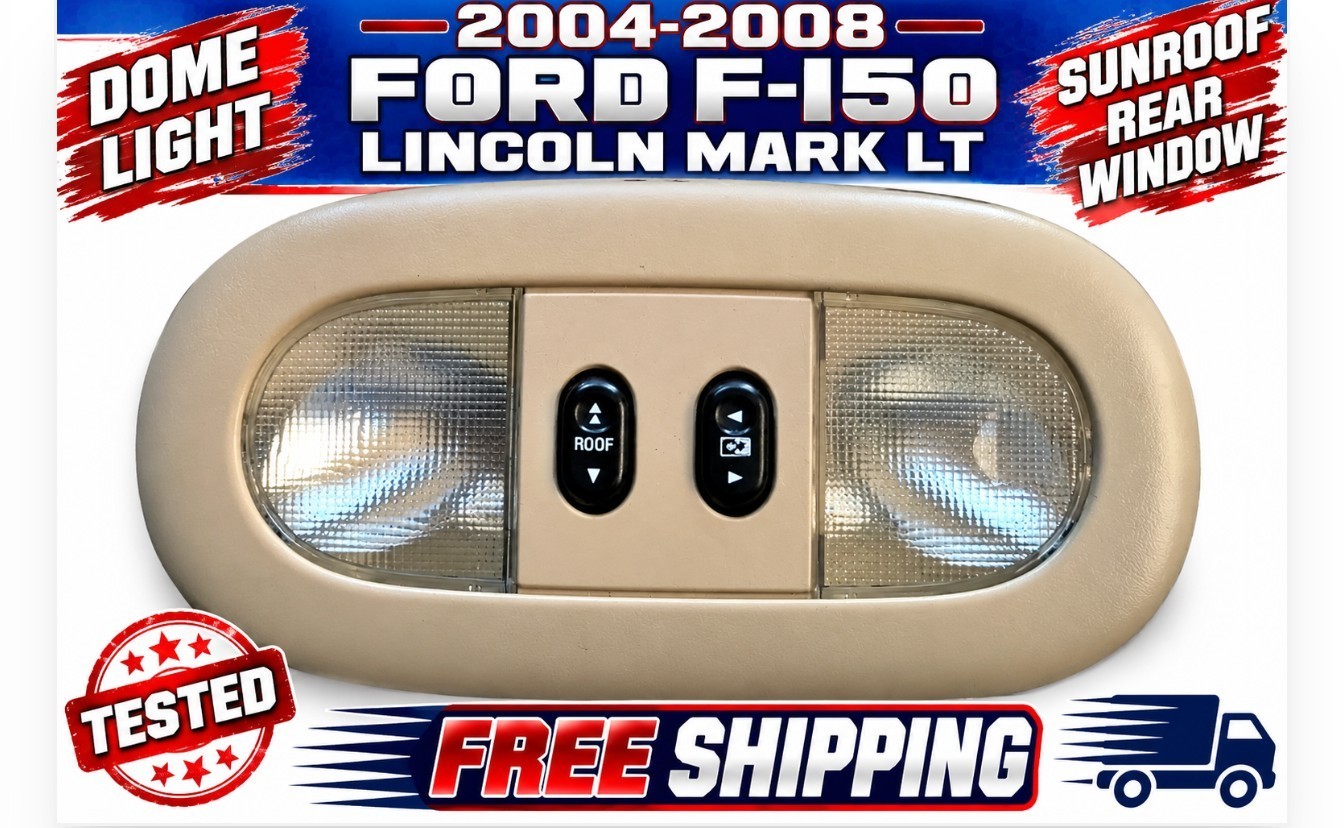 OEM ✅2004-2008 Ford F-150 Lincoln Mark LT Beige Dome Light Sunroof Rear Window